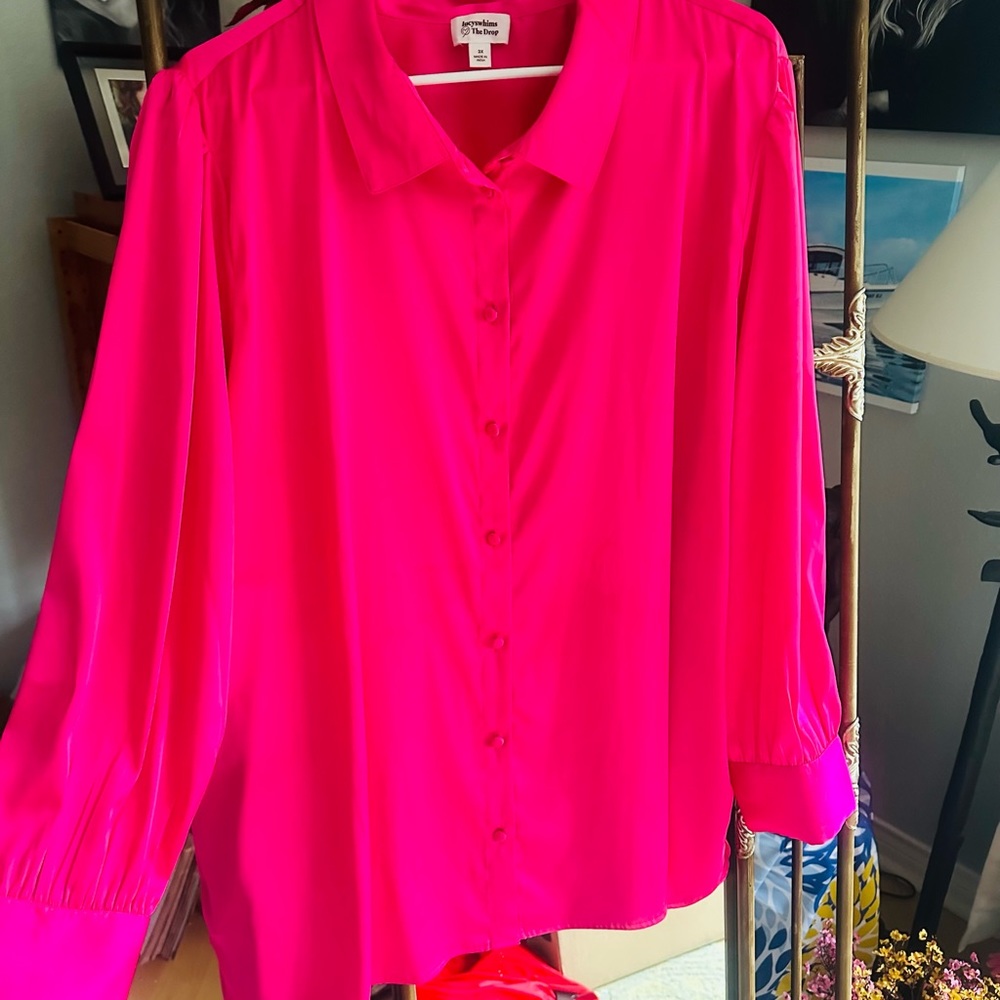 Pink Satin Blouse